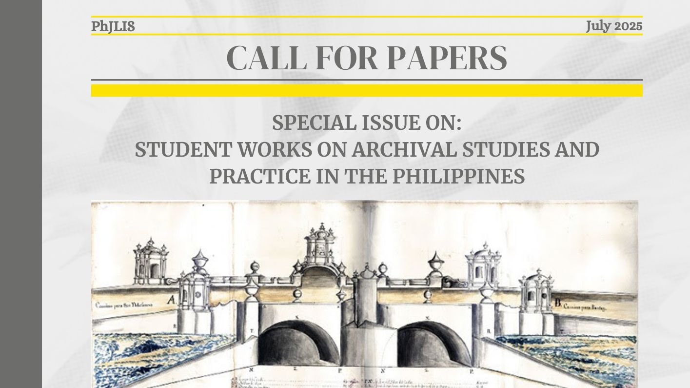 PhJLIS Call for Papers - Special Archival Studies Issue