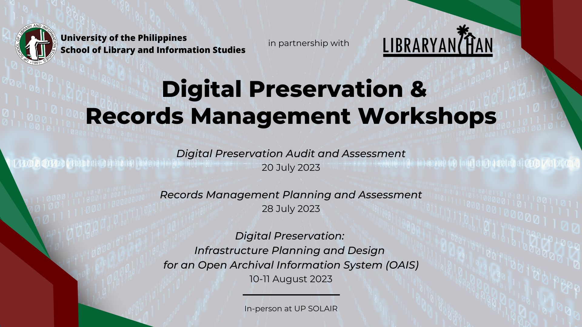 2023 Digital Preservation and Records Management Workshops