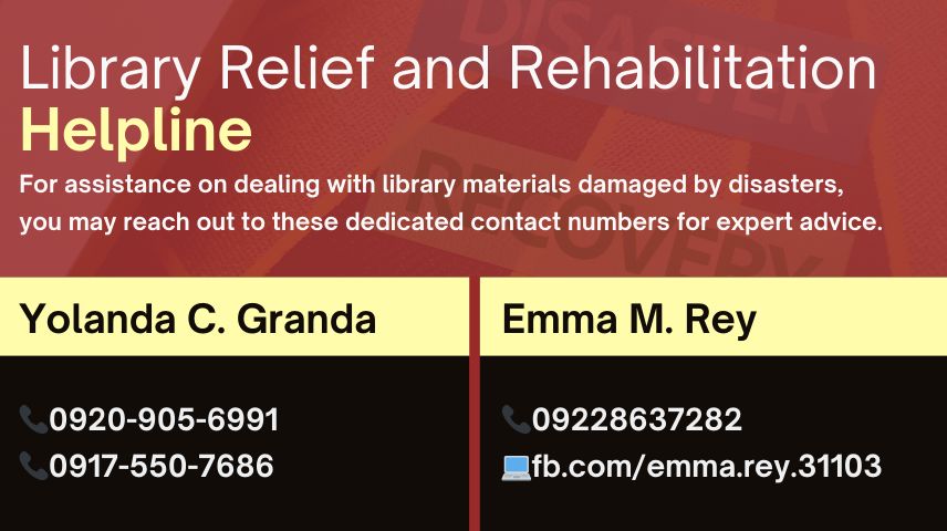 Library Relief and Rehabilitation Hotline