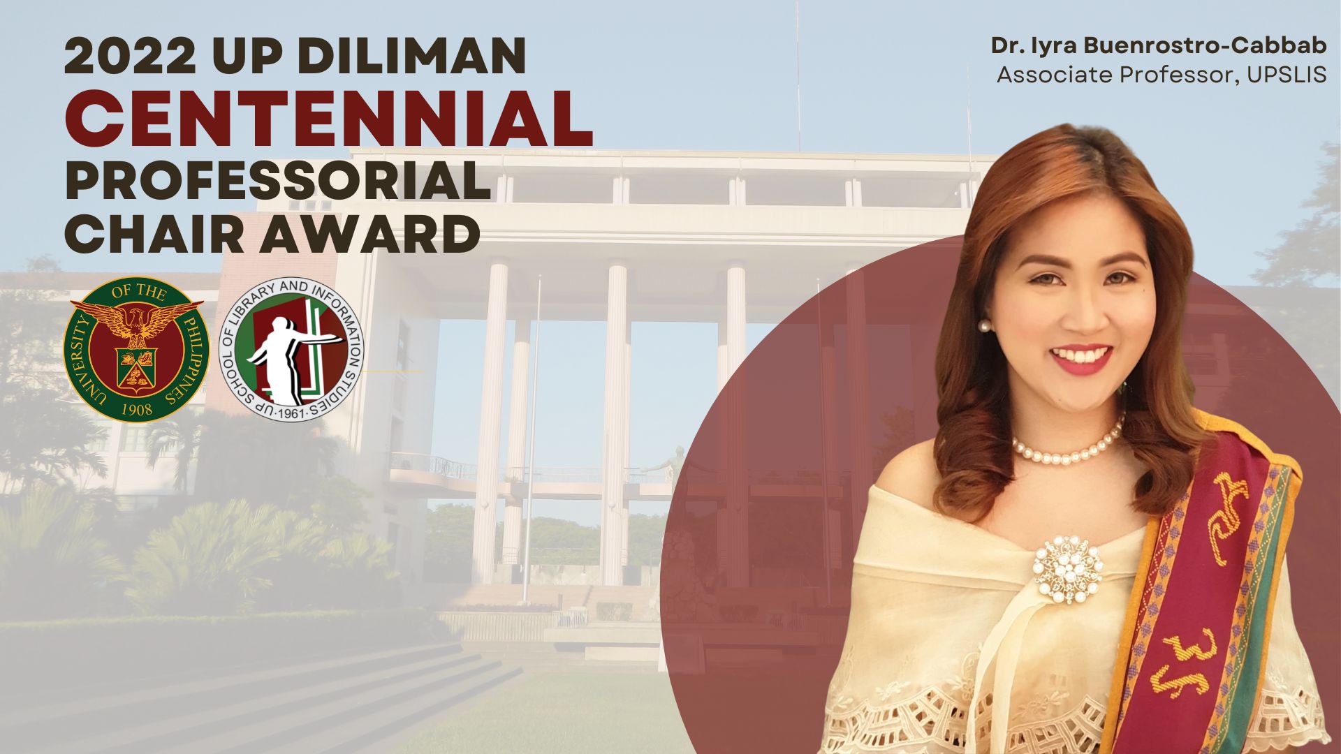 Dr. Iyra Buenrostro-Cabbab awarded 2022 UP Centennial Professorial Chair